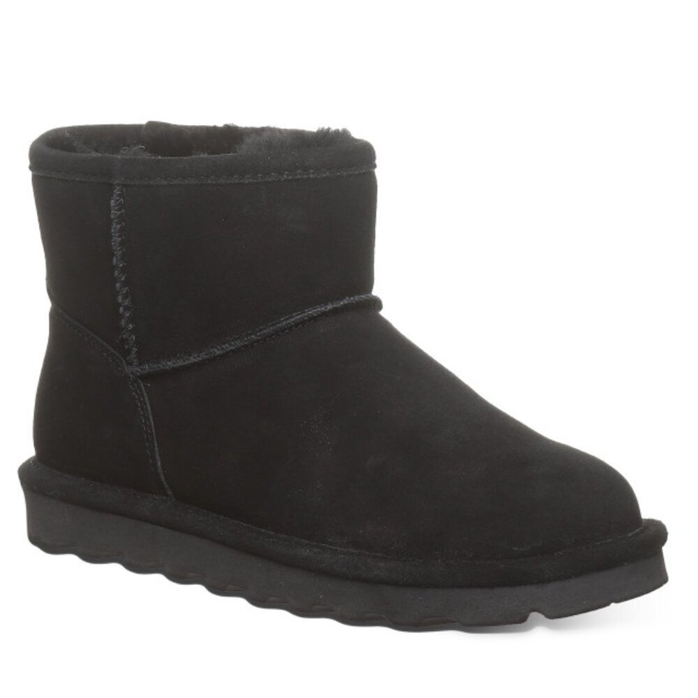 BearPaw Alyssa Black Suede Ankle Boots  Sz: 11